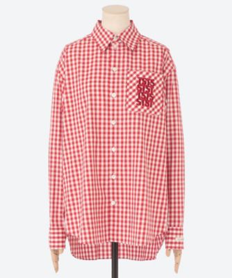 トップス TSTS / 2 GINGHAM SHIRT / PINK AND RED TSTS GINGHAM SHIRT 25AMM0203 | TSTS