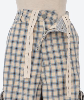 パンツ UNISEX ZIP―OFF PLAID CARGO PANTS