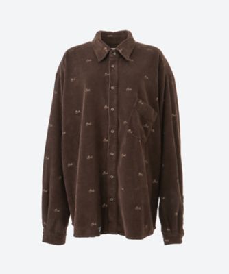 ERL (Women)/イーアールエル ブラウス UNISEX ERL EMBROIDERED CORDUROY OVE 11B010 BROWN トップス【三越伊勢丹/公式】