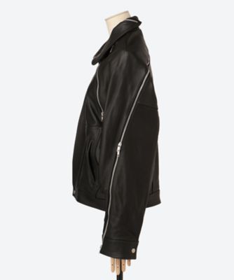 FILLETED ZIP LEATHER JACKET 6S