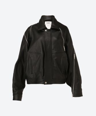 【philme】mekuri shaggy blouson 最終値下げ FILLETED ZIP LEATHER JACKET 6S