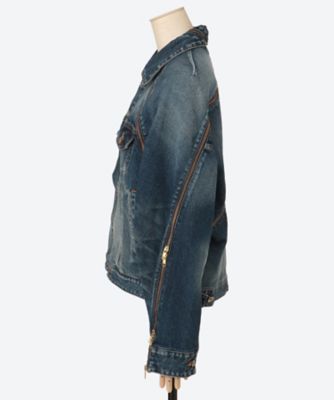 ジャケット・アウター doublet. Denim Jacket FILLETED ZIP DENIM JACKET 6S