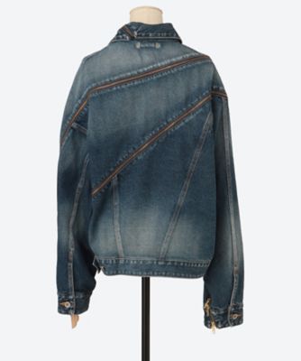FILLETED ZIP DENIM JACKET 6S
