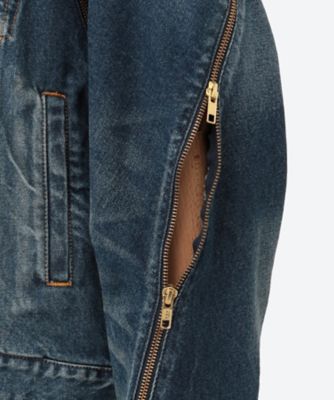 FILLETED ZIP DENIM JACKET 6S