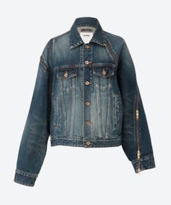 FILLETED ZIP DENIM JACKET 6S