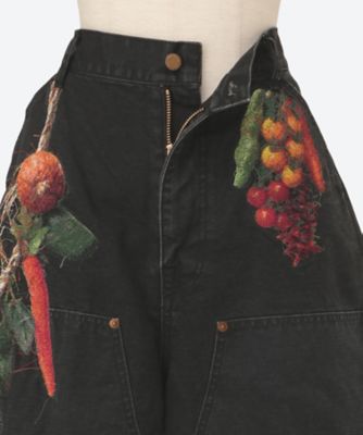 VEGETABLE EMBROIDERY CUT―OFF PANTS