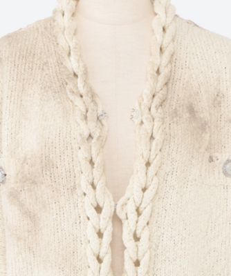 CHAINED SLASH KNIT CARDIGAN 6S