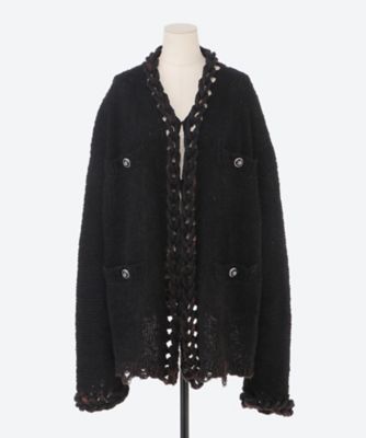 CHAINED SLASH KNIT CARDIGAN 6S