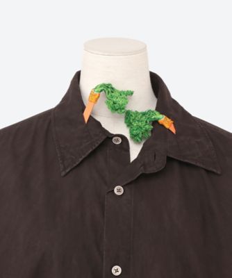 MUD―DYED SHIRT WITH COLLAR KEEPER6S