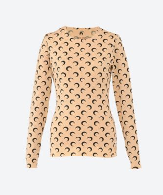 ＜MARINE SERRE (Women) ＞カットソー　ｍａｒｉｎｅ２６ＳＳ／ＷＴＳ００６Ａ