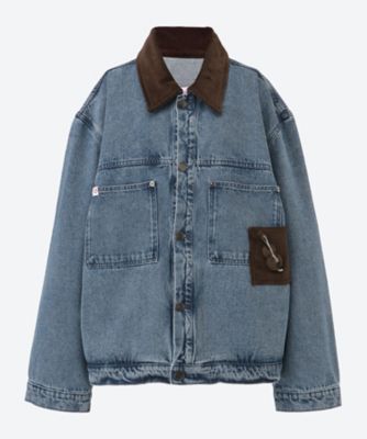 ＜CHARLES JEFFREY LOVERBOY (Women)＞ブルゾン　ＤＥＮＩＭＪＡＣＫＥＴＷＩＴＨＣＯＲＤＵＲＯＹ　ＬＯＶＥＲＢＯＹ　６Ｓ／０６２０１０５０１