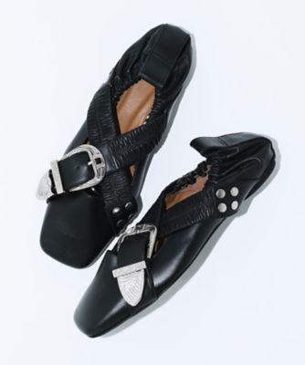 たろー　レディース　BLK M Cross strap ballet TP261ーAJ1500 | TOGA