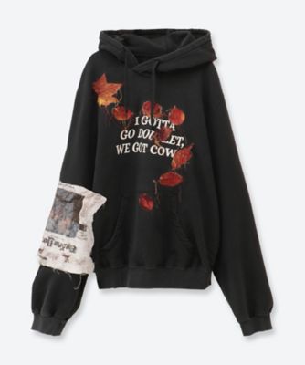 EMBROIDERED CHAIN ZIP―UP HOODIE