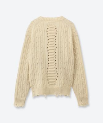 RIB CAGE CABLE KNIT PULLOVER 6F