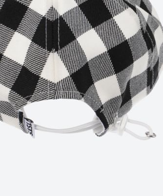GINGHAM WOOL DRAWSTRING CAP 6F