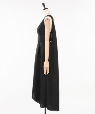 Back V-Neck Mantle Dress