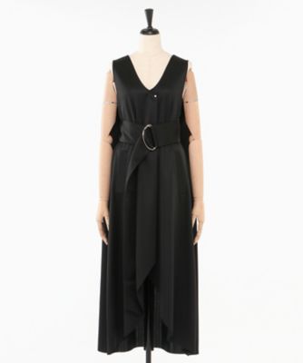 Back V-Neck Mantle Dress