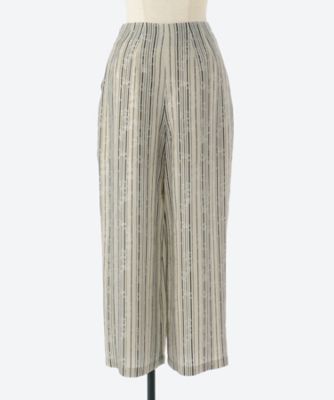 ウールパンツ（マメクロゴウチ） mame kurogouchi(マメクロゴウチ) Bamboo Motif Willow Jacquaed