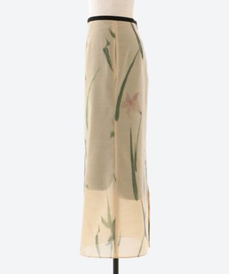 Mame Kurogouchi ロング・マキシ丈スカート 0359524D0059 mame kurogouchi(マメクロゴウチ) 24AWShirring Jersey Jacquard
