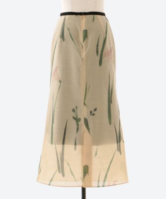 マメクロゴウチ スカート シルエットが美しい Acetate Polyester Curved Line