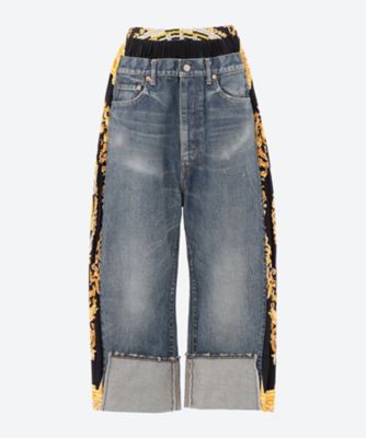 ＜JUNYA WATANABE (Women)＞Ｌｅｖｉ’ｓＷネーム　時計柄サイドプリーツ×デニムパンツ　ＪＯ―Ｐ２０８―０５１