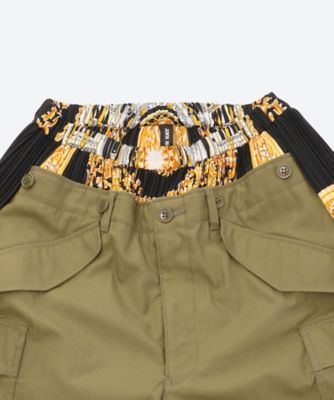 時計柄サイドプリーツ×カーゴパンツ　ＪＯ―Ｐ０２６―０５１