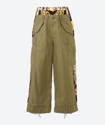JUNYA WATANABE (Women)/ジュンヤ ワタナベ 時計柄サイドプリーツ×カーゴパンツ　ＪＯ―Ｐ０２６―０５１