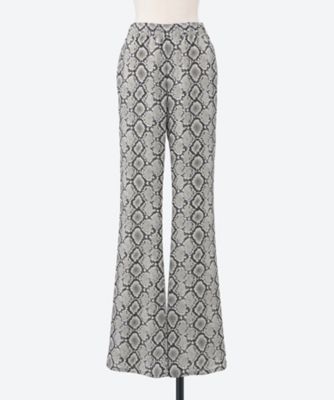 ＜JUNYA WATANABE (Women)＞パイソン柄プリントジョーゼットベルボトムパンツ　ＪＰ―Ｐ０５５―０５１