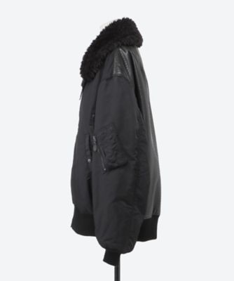 レザー切り替え襟付きMAー1ジャケット JP―J010―051