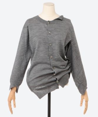 ＜JUNYA WATANABE (Women)＞アシンメトリーウール天竺カーディガン　ＪＱ―Ｎ００２―０５１