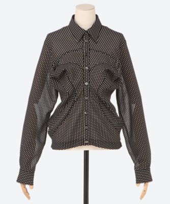＜JUNYA WATANABE (Women)＞ドットプリントジョーゼットブラウス　ＪＱ―Ｂ００１―０５１