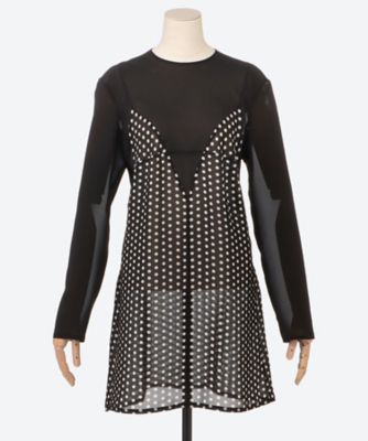 ＜JUNYA WATANABE (Women)＞ドットプリントジョーゼットロングブラウス　ＪＱ―Ｂ０１１―０５１