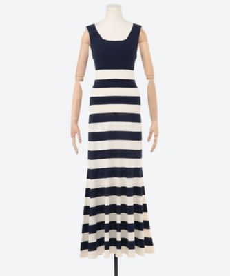 ＜JUNYA WATANABE (Women)＞綿シルクボーダーニットワンピース　ＪＱ―Ｎ０２３―０５１