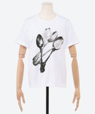 JUNYA WATANABE COMME des GARCONS / ジュンヤワタナベ | 2019SS | レース クルーネック Tシャツ カットソー | S | ホワイト | レディース JUNYA WATANABE COMME des GARCONS / ジュンヤワタナベ | 2019SS