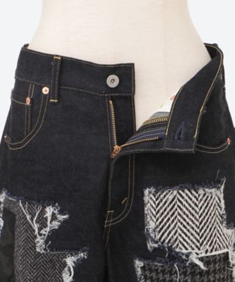パッチワークストレートデニムパンツ JR―P015―051 | JUNYA