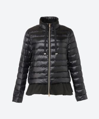 HERNO レースブルゾン 黒　リバーシブル HERNO ヘルノ モノグラム ナイロン×メッシュ リバーシブル フーデッド