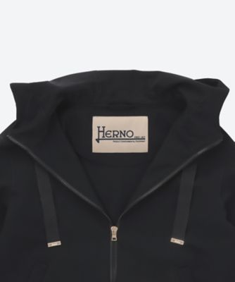 美品♡ヘルノ ナイロンジャケット ブルゾン フード ロゴプレート ネイビー 40 ブルゾン | HERNO (Women)/ヘルノ | 三越伊勢丹オンラインストア・通販