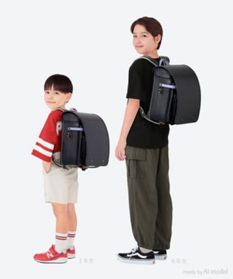 【送料無料】【三越伊勢丹オリジナル】牛革キューブランドセルｄｕｏ　ネイビー