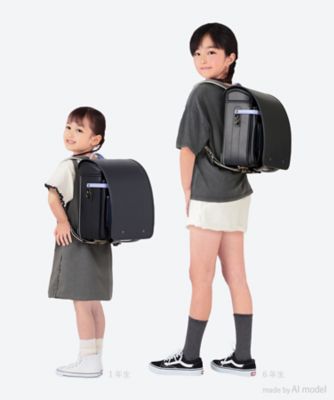 【送料無料】【三越伊勢丹オリジナル】牛革キューブランドセルｄｕｏ　ネイビー