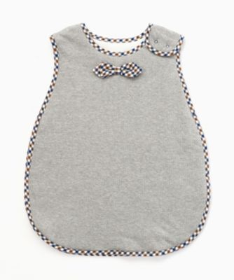 ギンガムチェック蝶ネクタイ男児スリーパー