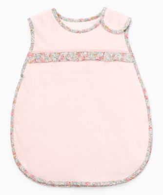 小花柄パイピング女児スリーパー