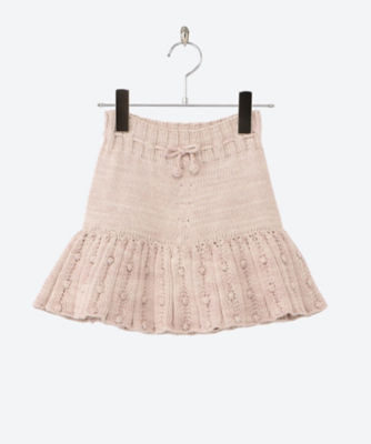 スカート Misha&Puff Eyelet Popcorn Skating Skirt Girls Knit Skirt | Hand Knitted Skirt | Misha & Puff