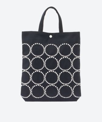 ミナペルホネン　lulu small ベージュの裏側ブラックのトートバッグ mina perhonen lululu バッグ -Msize- - ミナペルホネン正規取扱