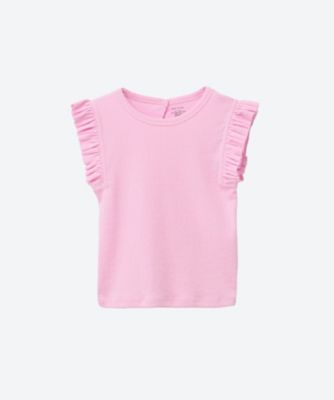 トップス soor ploom essential frill tee 2Y Soor Ploom（ソーアプルーム）／FRILL TEE - FROLICPRINTPOINTELLE