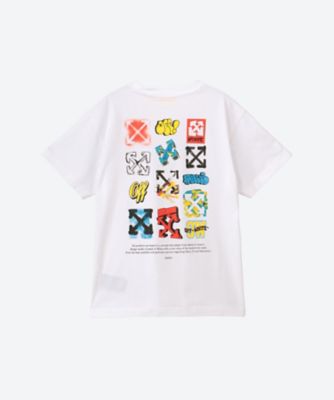 Off-White プリントカットソー　Tシャツ　オフホワイト　タグ付き オフ ホワイト タグ つけ た まま t シャツ オフホワイトのタグをここ