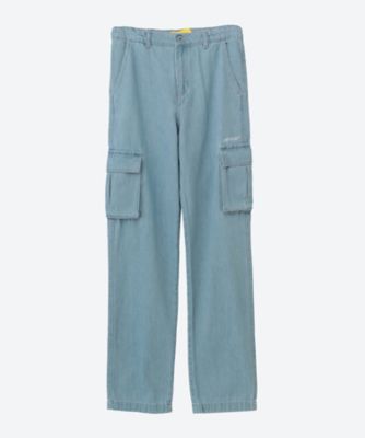 ケミカルウォッシュデニム ハイウエストラウンドパンツ | maison