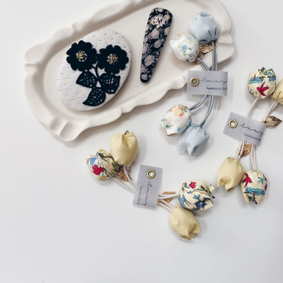 ＜lucyfran(Baby&Kids)＞ｔｕｌｉｐ　ｆａｂｒｉｃ　ｈａｉｒ　ｔｉｅ