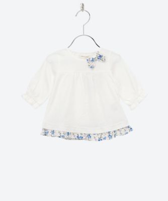AD2022 23SS リボン装飾Tシャツ 白 リボンジャガードキャミトップス ホワイト | ファッション通販