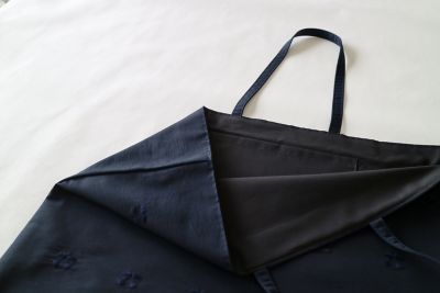 トートバッグ　さくらんぼ　ネイビー
