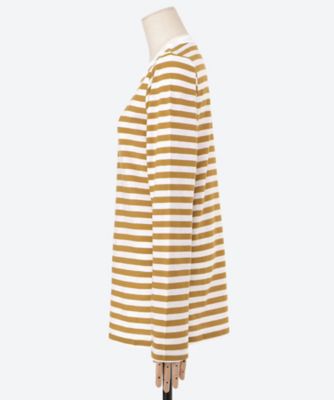 オールドマンズテーラーGauze Bouder T Shirt Mustard GAUZE BORDER L／T SHIRT | R & D.M.Co-/OLDMAN'S